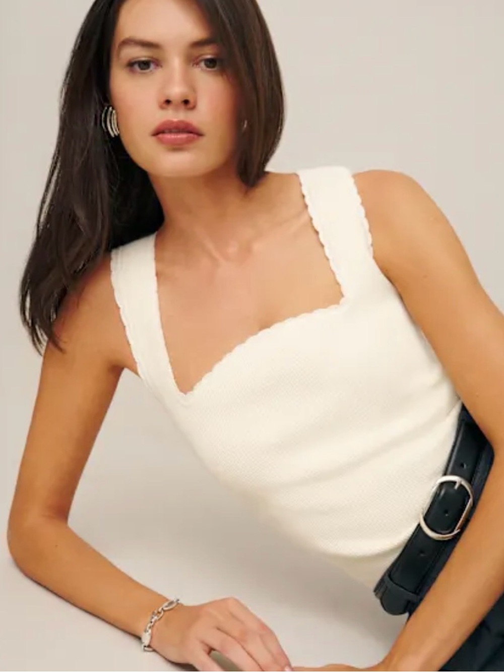 Reformation Nalini Organic Cotton Sweater Tank